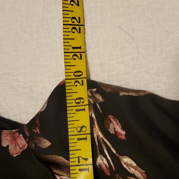 Pink metallic foil blossom floral print Cleo princess cut dress in size XL - Picture 11 of 15